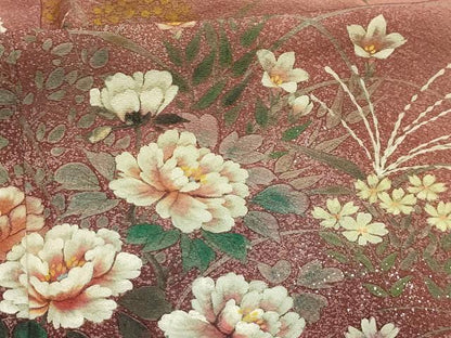 平和屋着物■訪問着　草花文　暈し染め　正絹　逸品　AABK6052sx