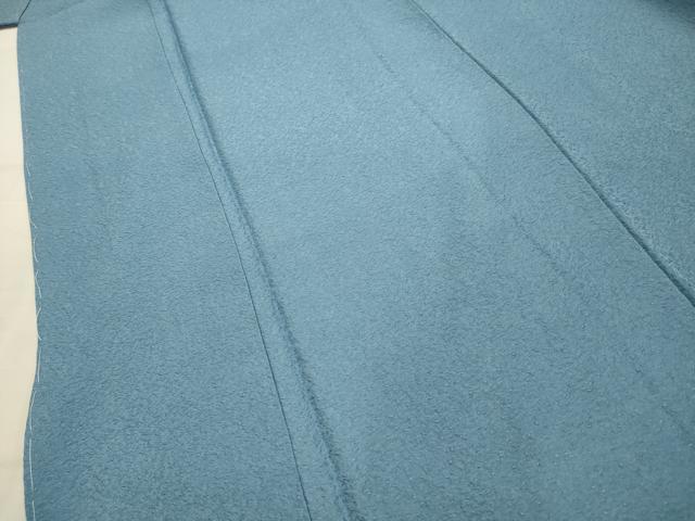 平和屋着物■上質な色無地　紋意匠　藍鼠色　正絹　逸品　AABK6053sx