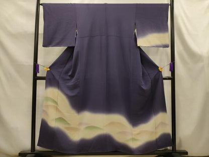 平和屋着物■訪問着　重ね山文　暈し染め　正絹　逸品　AABK6056sx