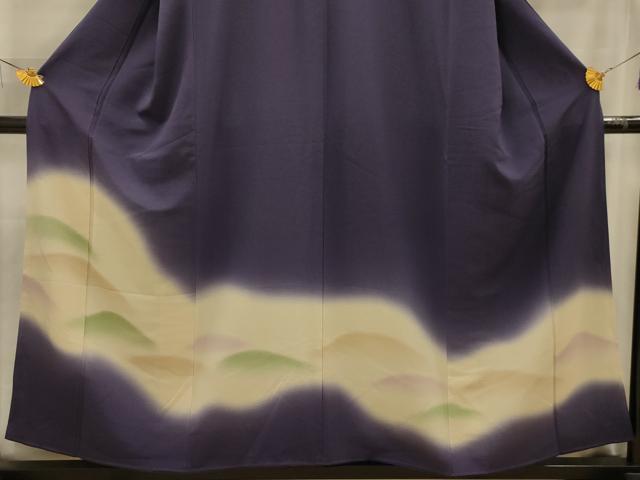 平和屋着物■訪問着　重ね山文　暈し染め　正絹　逸品　AABK6056sx