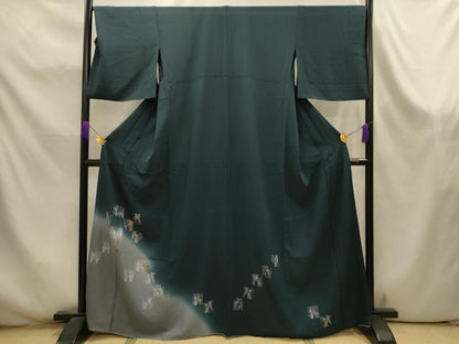 平和屋着物■訪問着　草花文　暈し染め　金彩　胴抜き仕立て　正絹　逸品　AABK6057sx