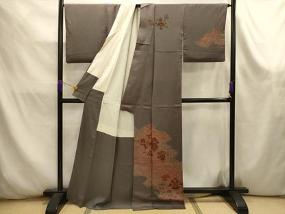 平和屋着物■訪問着　雲取り吉祥花文　金彩　正絹　逸品　AABK6059sx