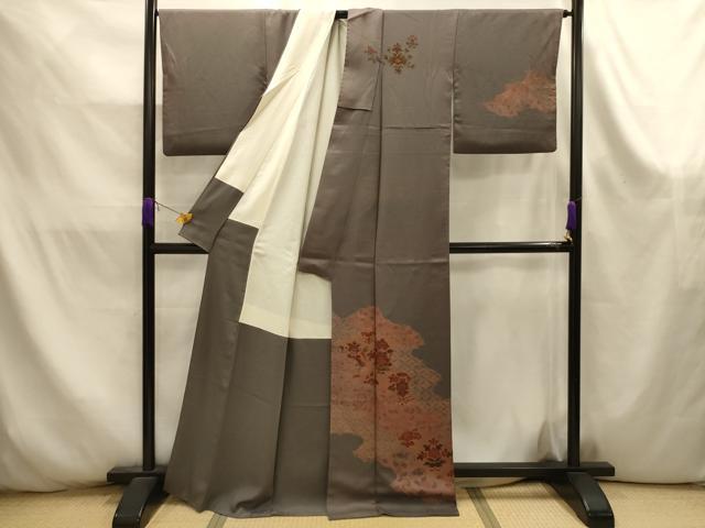 平和屋着物■訪問着　雲取り吉祥花文　金彩　正絹　逸品　AABK6059sx