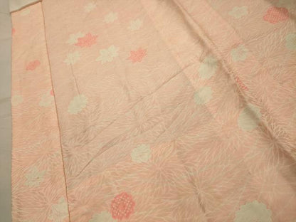平和屋着物■長襦袢　無双仕立て　草花文　正絹　逸品　AABK6060sx