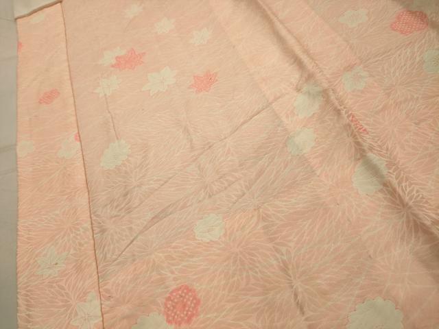 平和屋着物■長襦袢　無双仕立て　草花文　正絹　逸品　AABK6060sx