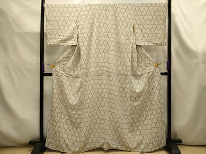 平和屋着物■上質な小紋　花唐草文　正絹　逸品　AABK6061sx