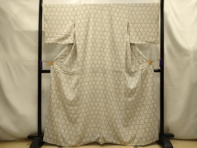 平和屋着物■上質な小紋　花唐草文　正絹　逸品　AABK6061sx