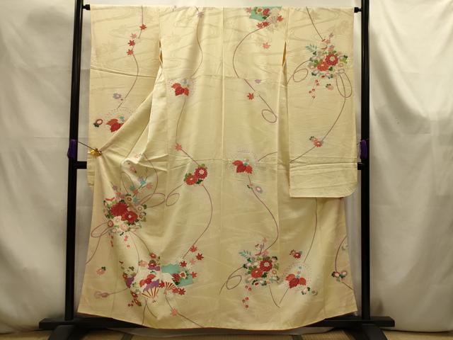 平和屋着物■豪華振袖　駒刺繍　薬玉文　金彩　正絹　逸品　AABK6062sx