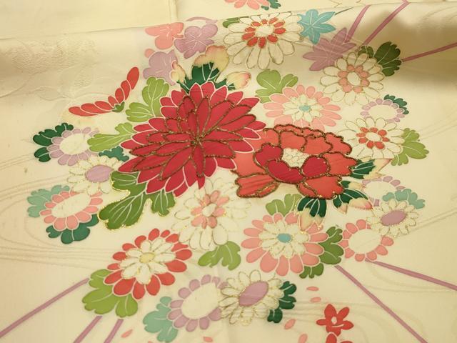 平和屋着物■豪華振袖　駒刺繍　薬玉文　金彩　正絹　逸品　AABK6062sx
