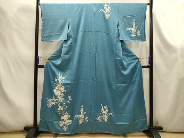 平和屋着物■訪問着　草花文　金彩　三越扱い　正絹　逸品　AABK6063sx