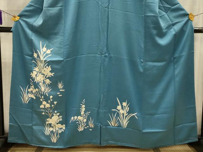 平和屋着物■訪問着　草花文　金彩　三越扱い　正絹　逸品　AABK6063sx