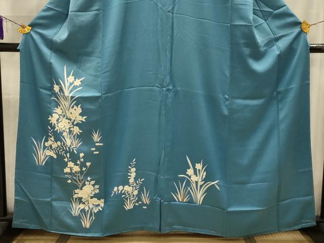 平和屋着物■訪問着　草花文　金彩　三越扱い　正絹　逸品　AABK6063sx
