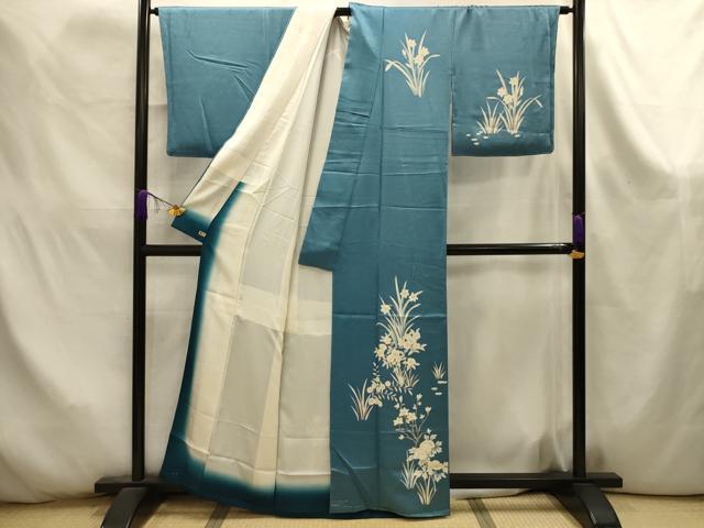 平和屋着物■訪問着　草花文　金彩　三越扱い　正絹　逸品　AABK6063sx