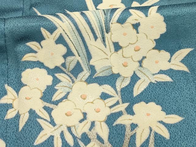 平和屋着物■訪問着　草花文　金彩　三越扱い　正絹　逸品　AABK6063sx