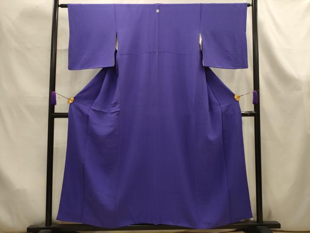 平和屋着物■上質な色無地　紋意匠　紅桔梗色　正絹　逸品　AABK6065sx