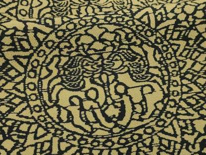 平和屋着物■上質な小紋　鳥獣花丸文　鬼しぼ縮緬　正絹　逸品　AABK6067sx