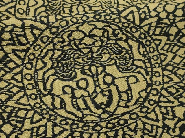 平和屋着物■上質な小紋　鳥獣花丸文　鬼しぼ縮緬　正絹　逸品　AABK6067sx