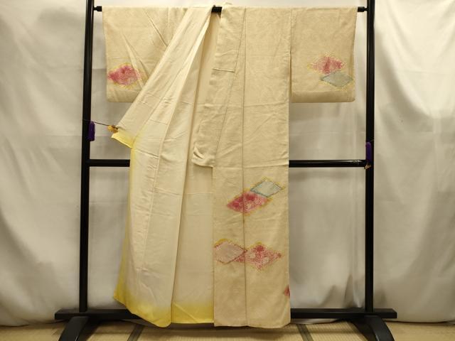 平和屋着物■訪問着　総絞り　花菱文　正絹　逸品　AABK6072sx