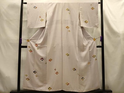 平和屋着物■上質な小紋　舞花文　暈し染め　正絹　逸品　AABK6074sx