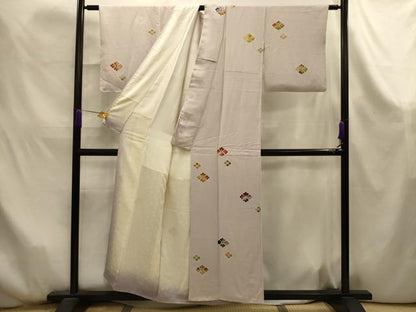平和屋着物■上質な小紋　舞花文　暈し染め　正絹　逸品　AABK6074sx