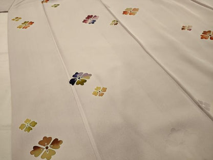平和屋着物■上質な小紋　舞花文　暈し染め　正絹　逸品　AABK6074sx