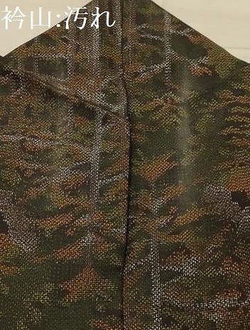 平和屋着物■上質な紬　樹林文　正絹　逸品　AABK6082sx