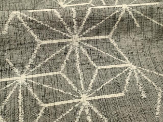 平和屋着物■上質な紬　麻の葉文様　正絹　逸品　AABK6093sx