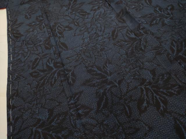 平和屋着物■結城紬　更紗花文　正絹　逸品　AABK6096sx