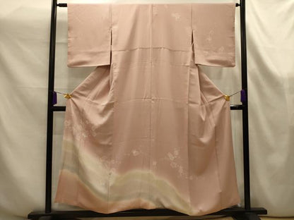 平和屋着物■訪問着　枝梅文　暈し染め　正絹　逸品　AABK6099sx