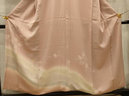 平和屋着物■訪問着　枝梅文　暈し染め　正絹　逸品　AABK6099sx
