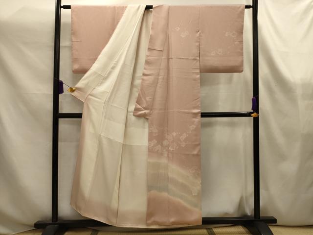 平和屋着物■訪問着　枝梅文　暈し染め　正絹　逸品　AABK6099sx