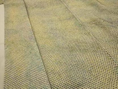 平和屋着物■大変加工の良い総絞り小紋　霞文　正絹　逸品　AABK6102sx