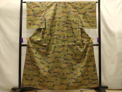 平和屋着物■上質な紬　風景文　正絹　逸品　AABK6103sx