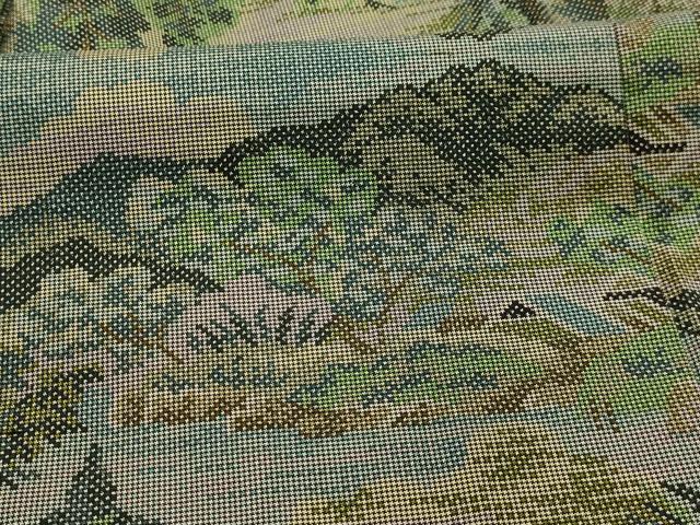 平和屋着物■本場大島紬　7マルキ　風景文　正絹　逸品　AABK6105sx
