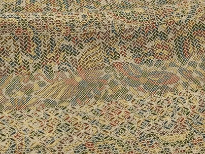 平和屋着物■上質な小紋　横段吉祥花蝶文　正絹　逸品　AABK6106sx