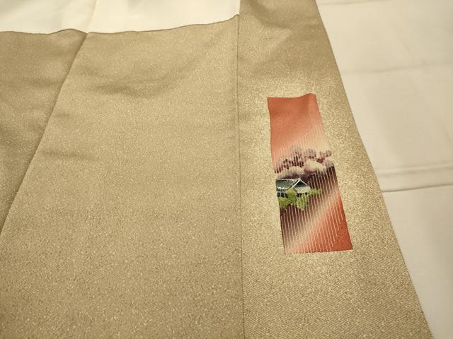 平和屋着物■訪問着　短冊風景文　暈し染め　正絹　逸品　AABK6107sx