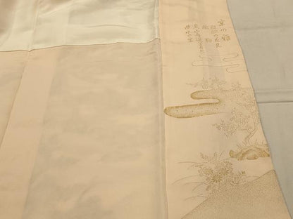 平和屋着物■色留訪問着　寿光織　人物風景文　鈴乃屋扱い　正絹　逸品　AABK6114sx