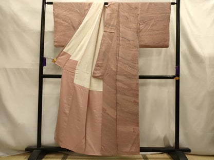 平和屋着物■上質な小紋　墨流し文様　正絹　逸品　AABK6115sx