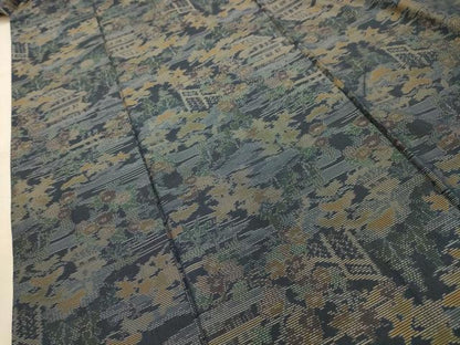 平和屋着物■本場大島紬　風景文　正絹　逸品　AABK6119sx
