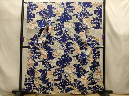 平和屋着物■上質な小紋　色紙重ね花文　金彩　正絹　逸品　AABK6120sx