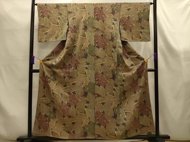 平和屋着物■上質な小紋　誰が袖花文　正絹　逸品　AABK6121sx