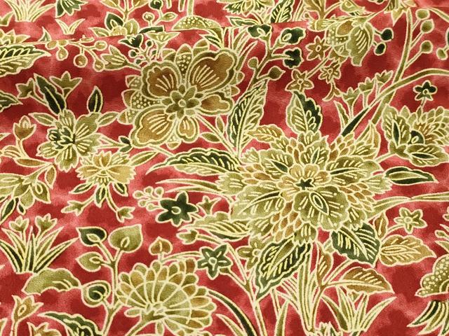 平和屋着物■上質な小紋　更紗花文　暈し染め　正絹　逸品　AABK6126sx