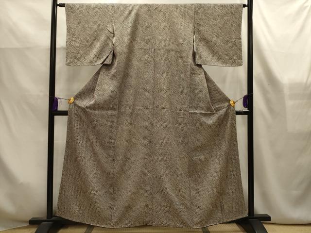 平和屋着物■大変加工の良い総絞り小紋　正絹　逸品　AABK6129sx