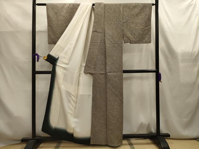 平和屋着物■大変加工の良い総絞り小紋　正絹　逸品　AABK6129sx