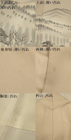 平和屋着物■訪問着　作家物　雅光　手描き　風景文　暈し染め　正絹　逸品　AABK6131sx