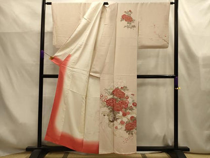 平和屋着物■訪問着　刺繍　花車文　正絹　逸品　AABK6133sx