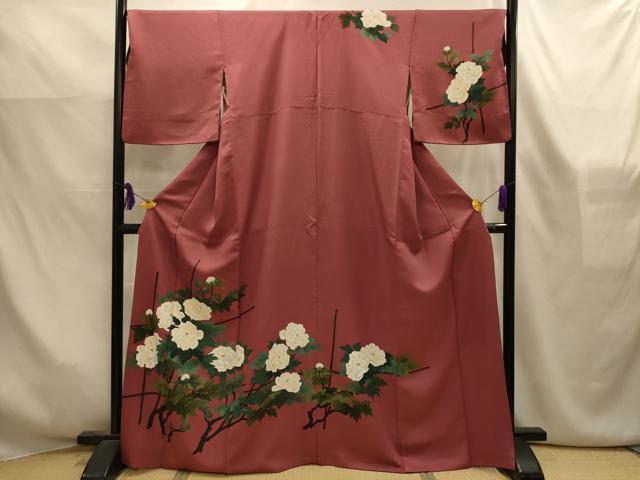 平和屋着物■訪問着　枝花文　金彩　正絹　逸品　AABK6136sx