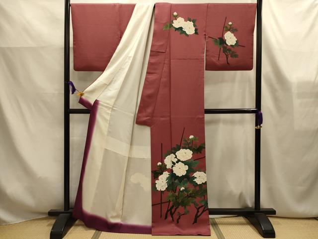 平和屋着物■訪問着　枝花文　金彩　正絹　逸品　AABK6136sx