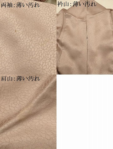 平和屋着物■訪問着　絞り　松皮菱更紗花文　金彩　正絹　逸品　AABK6140sx