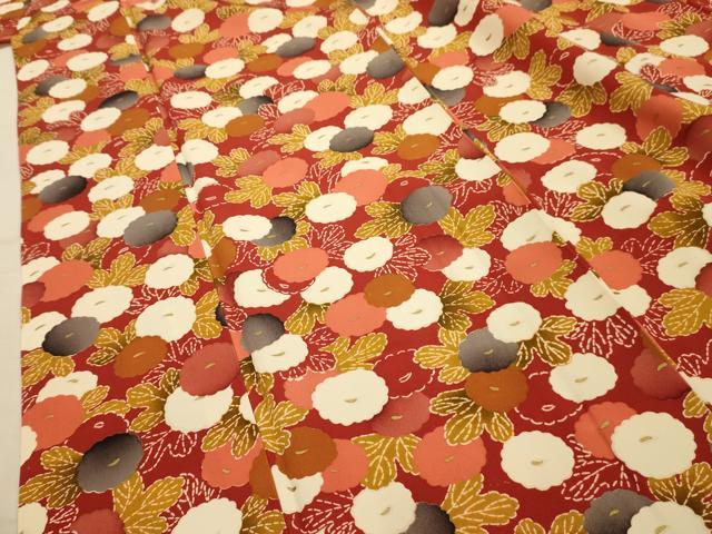 平和屋着物■上質な小紋　光琳菊　金彩　正絹　逸品　AABK6142sx